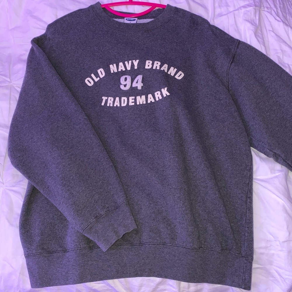 old navy grey crewneck